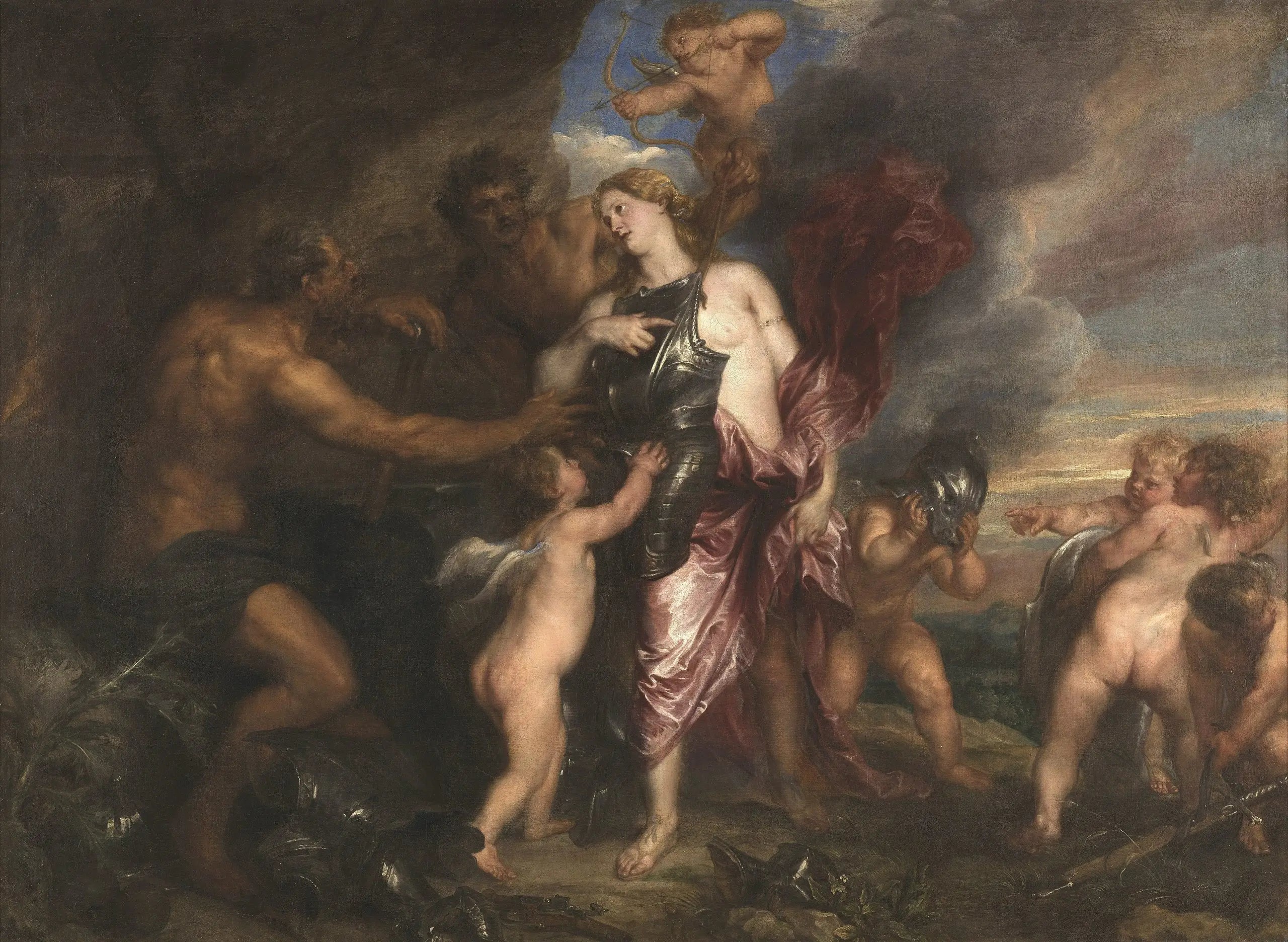 Thétis reçoit la nouvelle armure d’Achille dans la forge de Vulcain - Antoine van Dyck - Alpha Reproduction