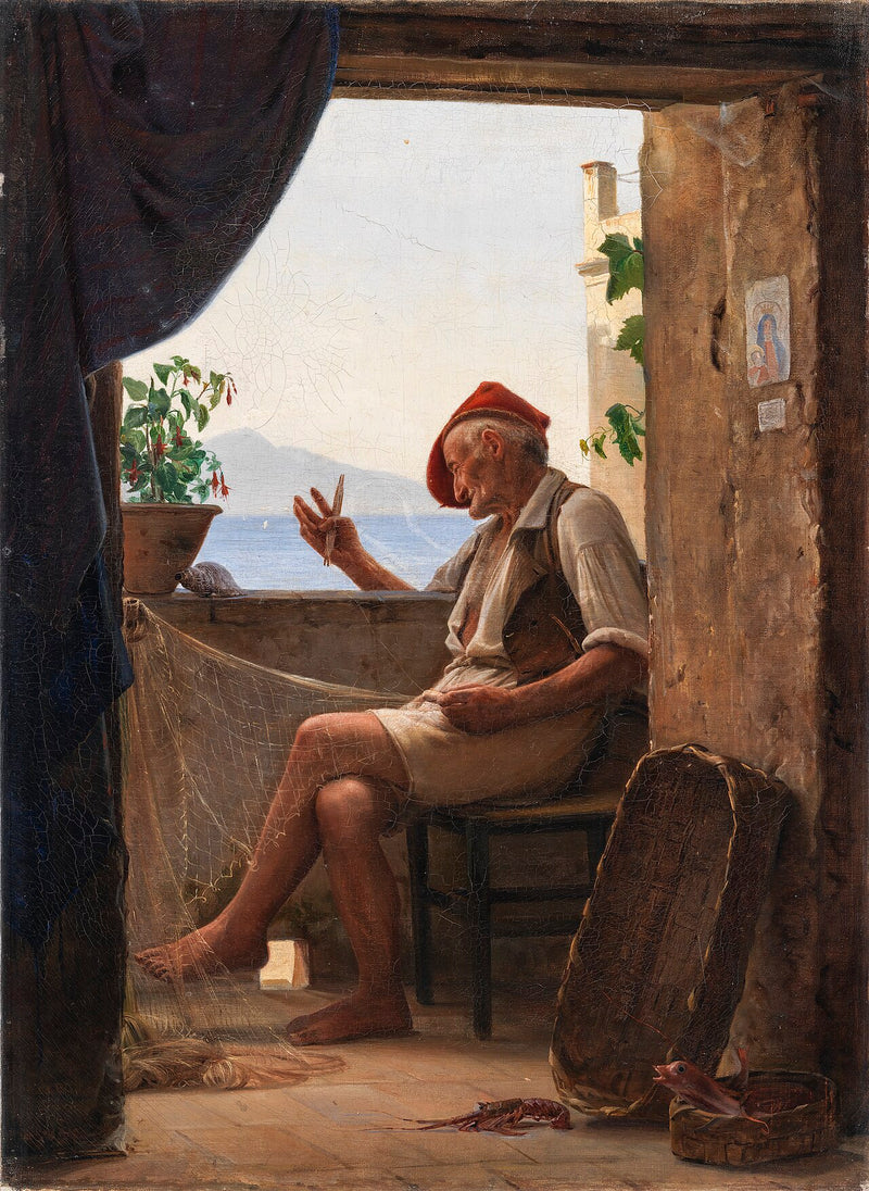 Rybář ze Sorrenta, Itálie - Carl Heinrich Bloch