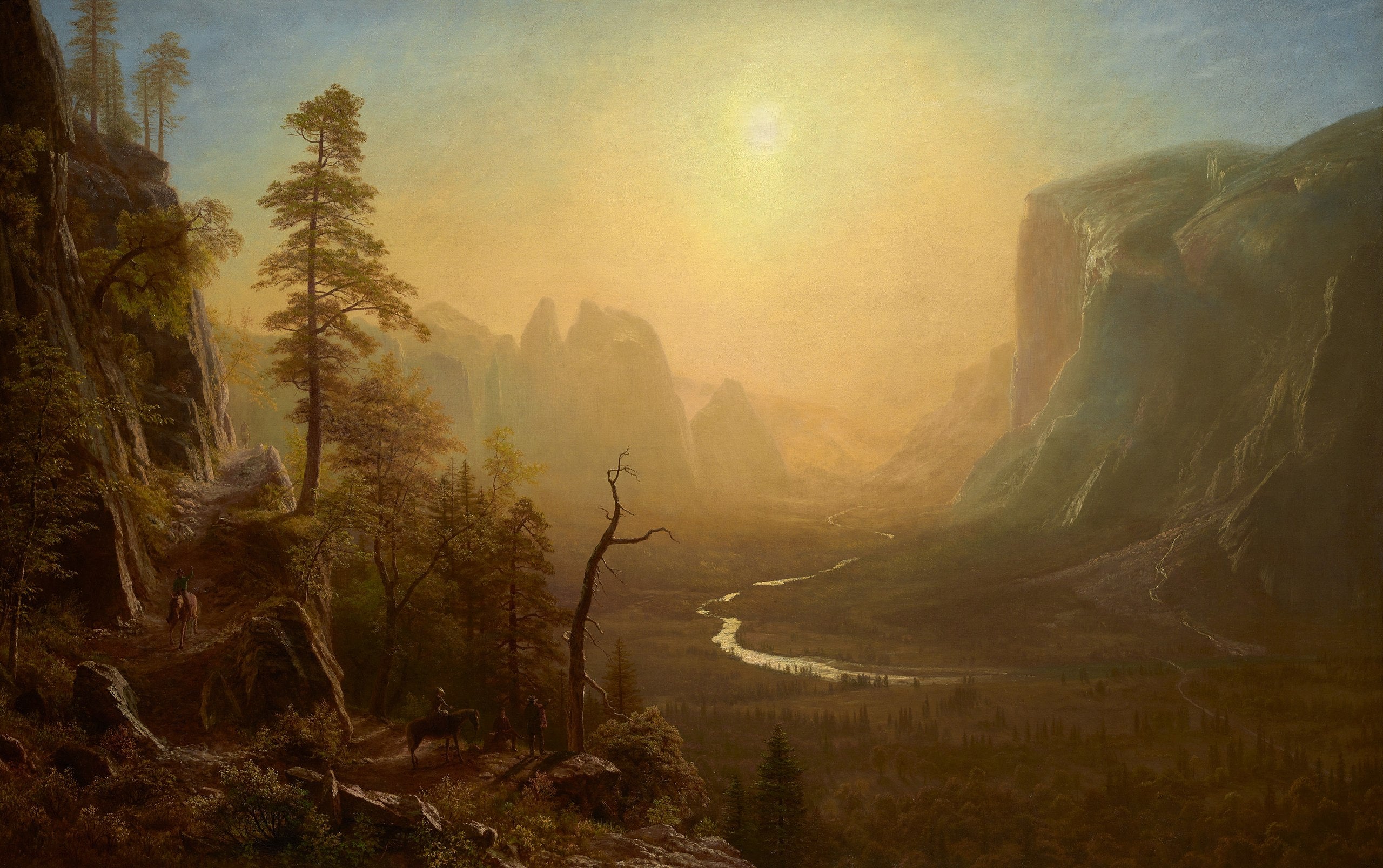Vallée de Yosemite, sentier Glacier Point - Albert Bierstadt