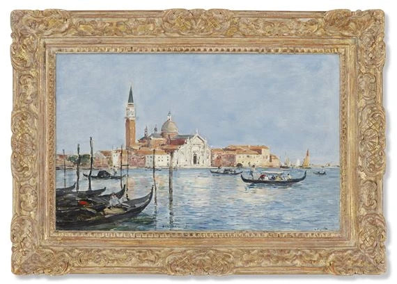 Benátky, kostel San Giorgio - Eugène Boudin