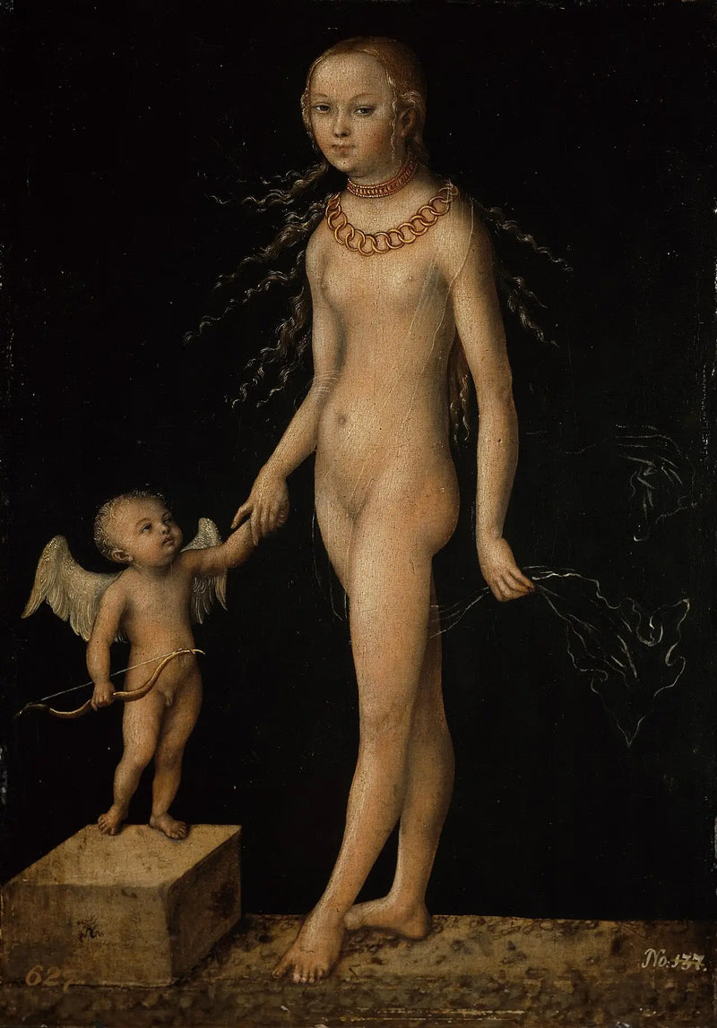 Venuše a Kupidón - Lucas Cranach starší
