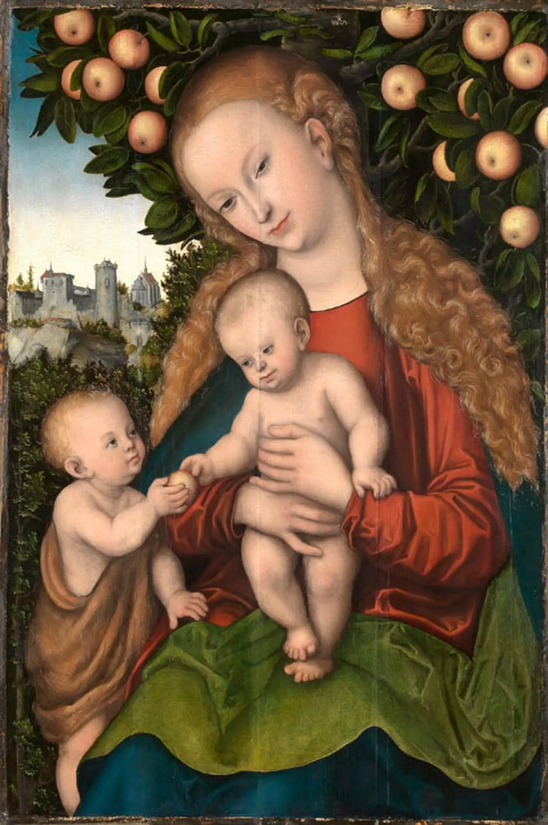 Panna s dítětem a svatým Janem - Lucas Cranach starší