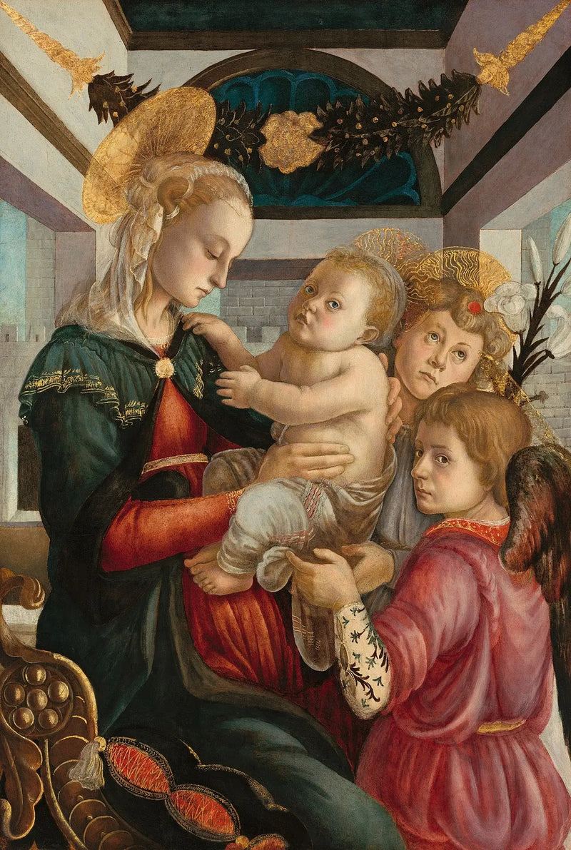 Panna s dítětem s anděly - Sandro Botticelli