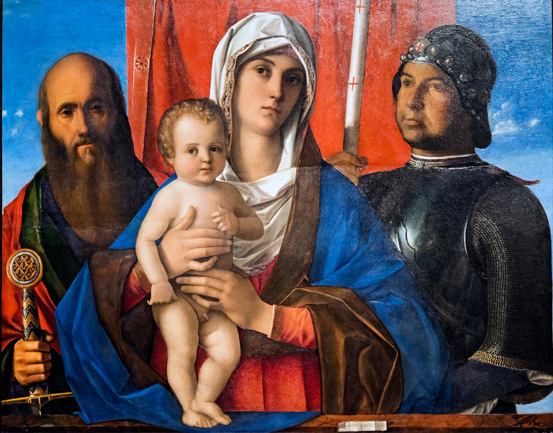 Panna s dítětem mezi Paulem a svatým Jiřím - Giovanni Bellini