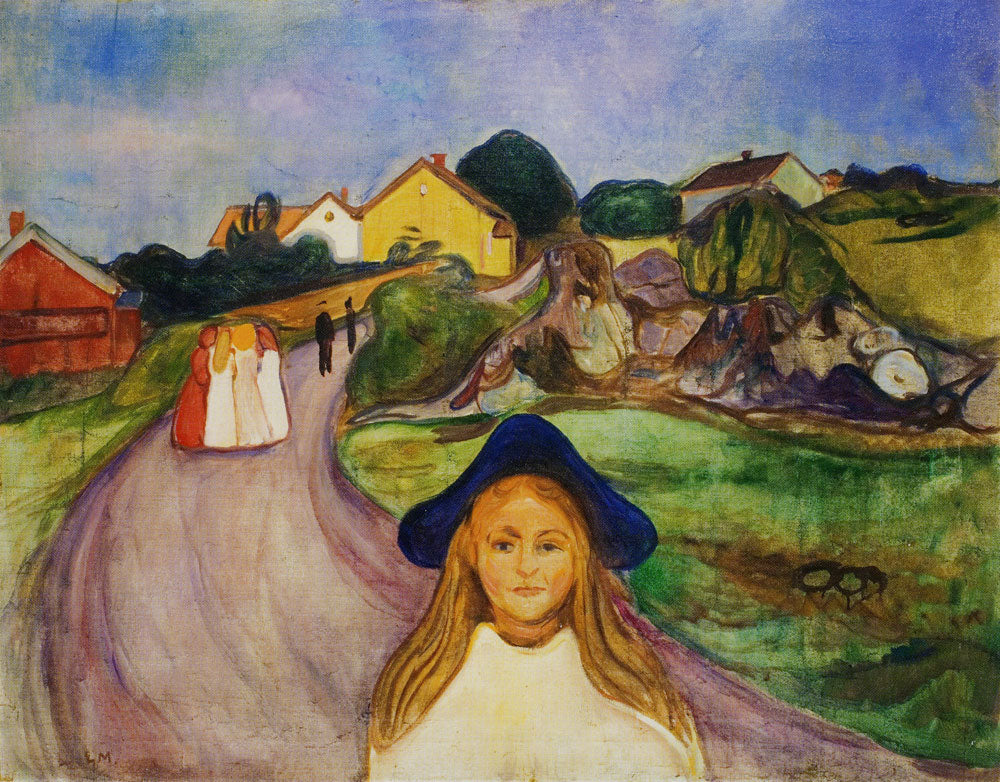 ulice Åsgårdstrand - Edvard Munch