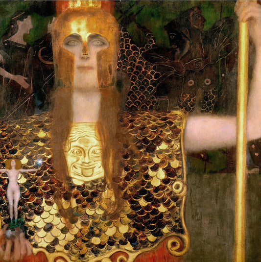 🛡️✨ Pallas Athéna – Gustav Klimt (1898)