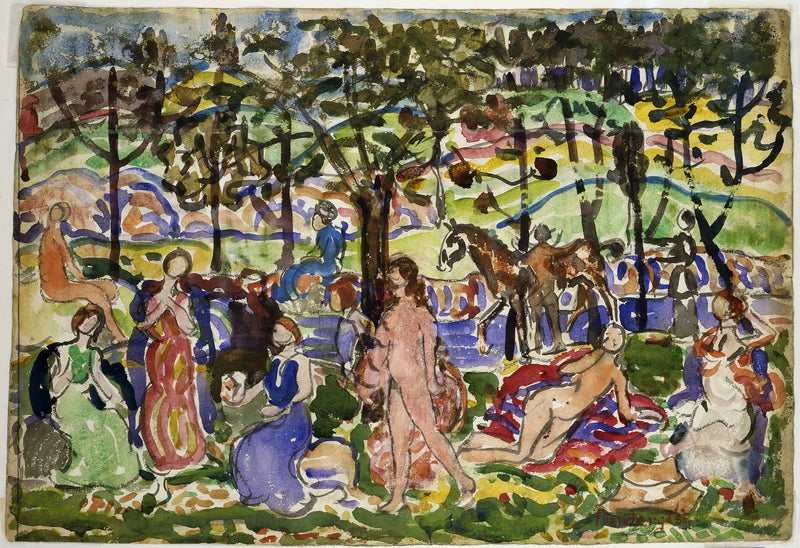 Scéna v parku - Maurice Prendergast