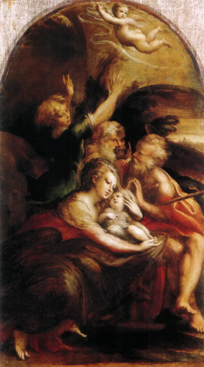 Narození Krista s anděly - Parmigianino