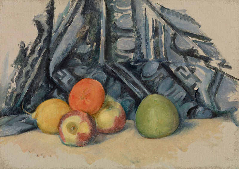 Jablka a koberec - Paul Cézanne