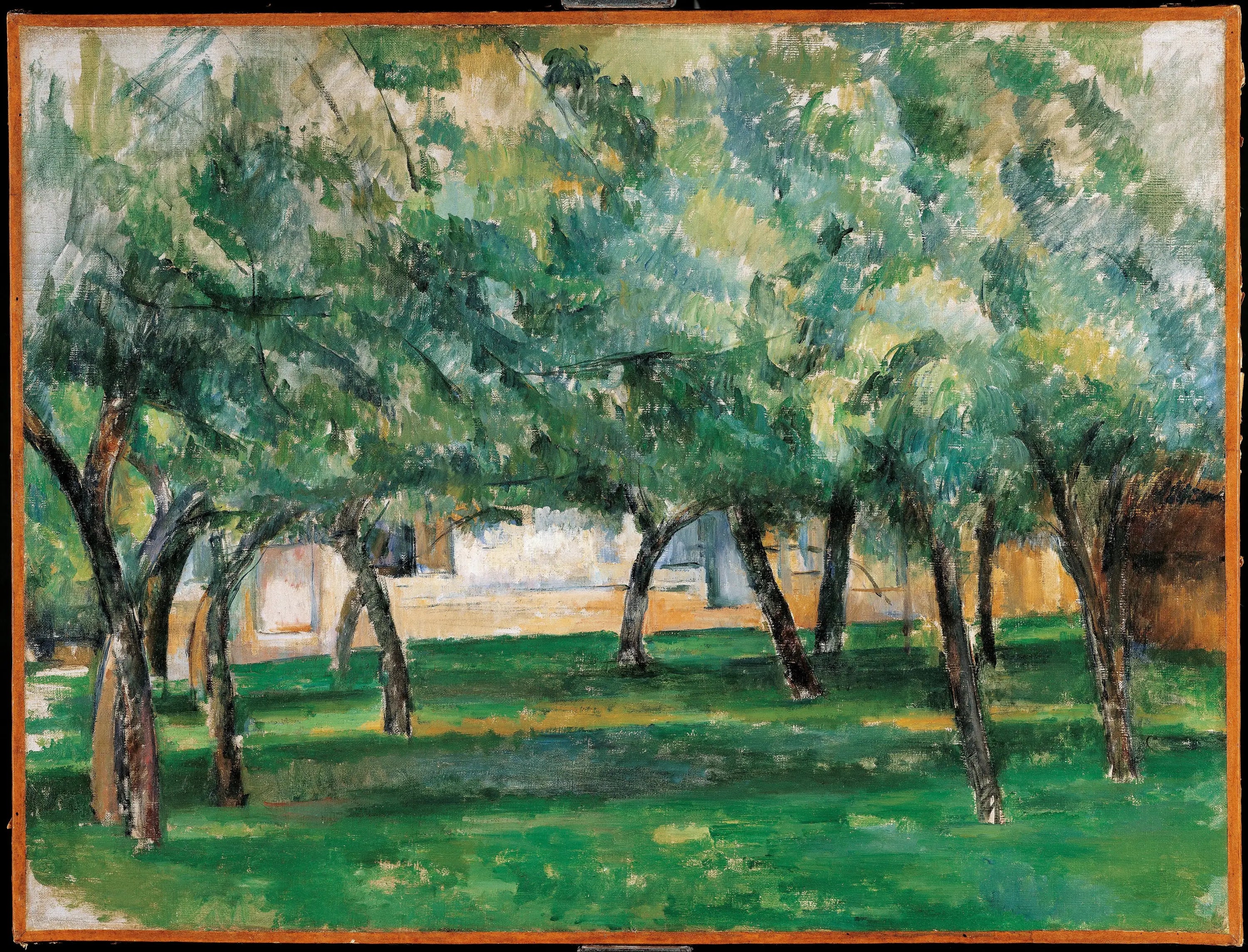 Reproduction du tableau « Le Clos normand (Hattenville) - Paul Cézanne » par Alpha Reproduction en peinture à l’huile