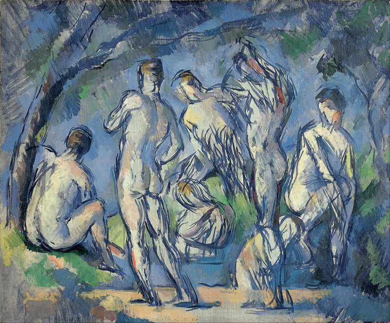 Skupina sedmi koupajících se - Paul Cézanne