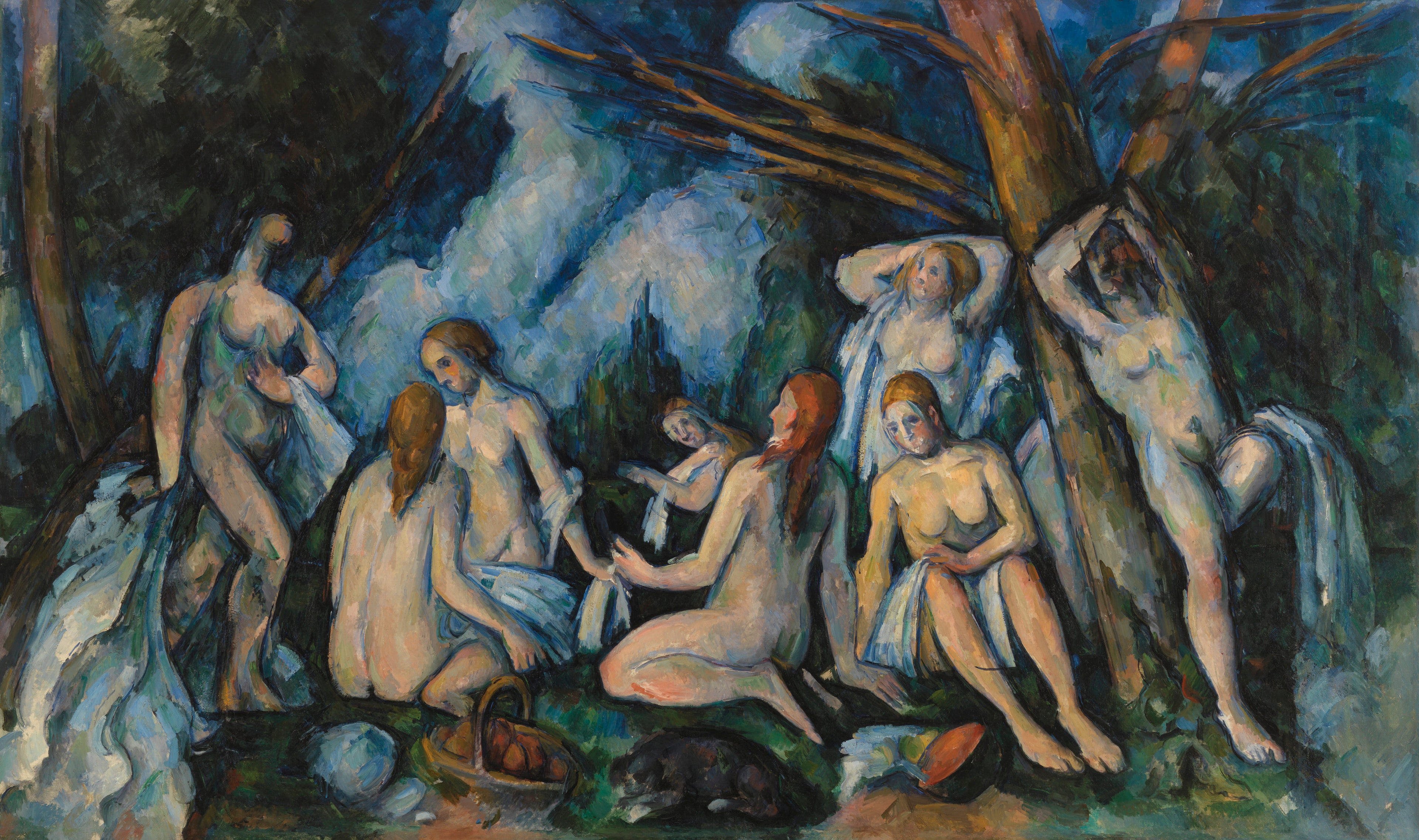 Velké koupající se ženy - Paul Cézanne