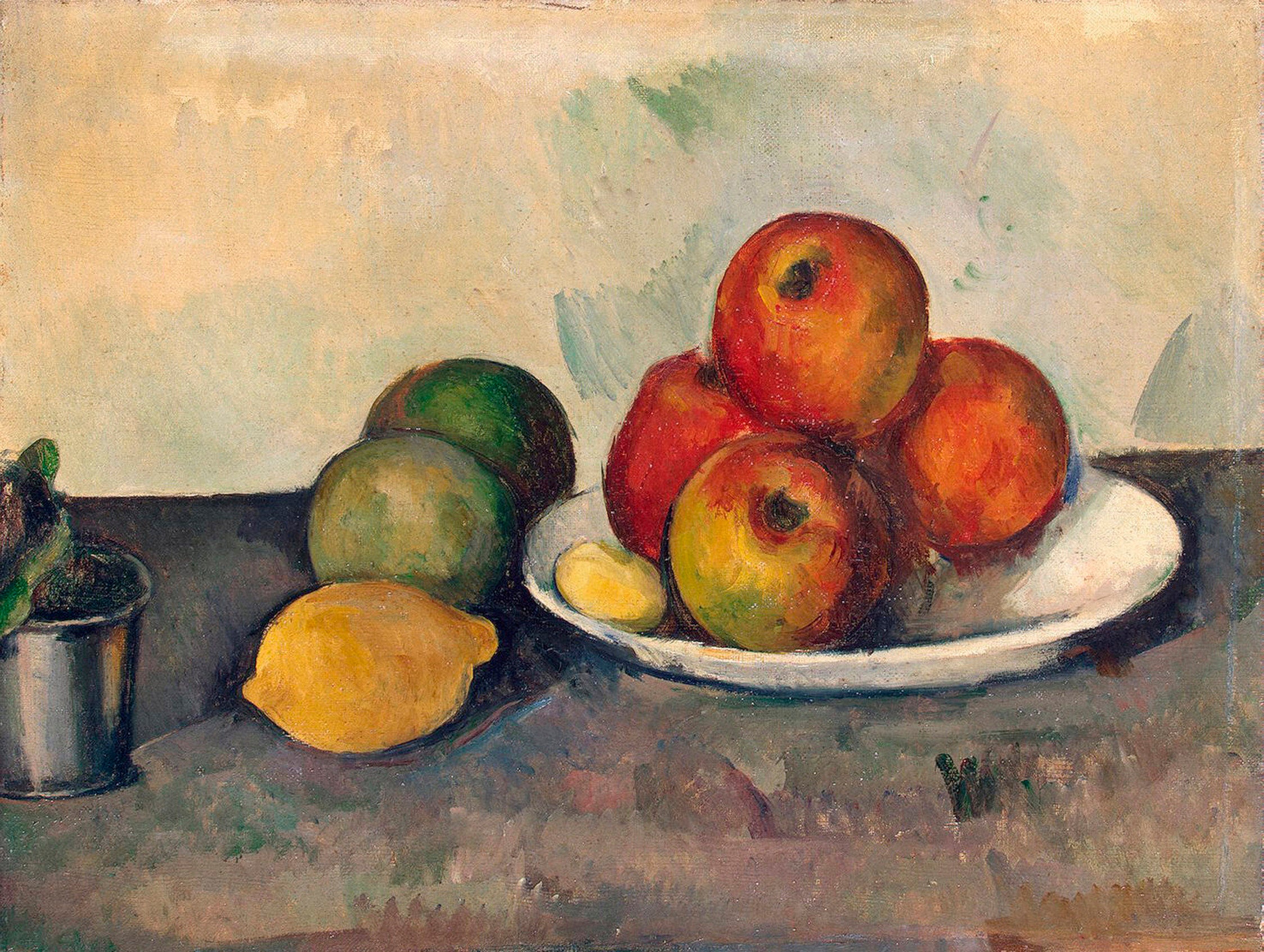 Reproduction du tableau « Nature morte aux pommes - Paul Cézanne » par Alpha Reproduction en peinture à l’huile