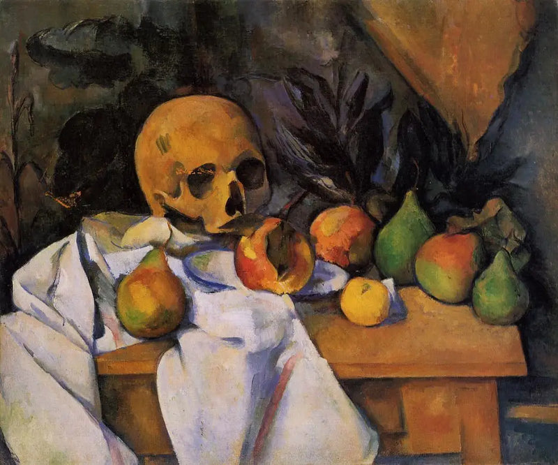 Zátiší s lebkou - Paul Cézanne