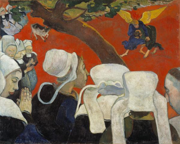 Reproduction du tableau « Vision après le sermon - Paul Gauguin » par Alpha Reproduction en peinture à l’huile