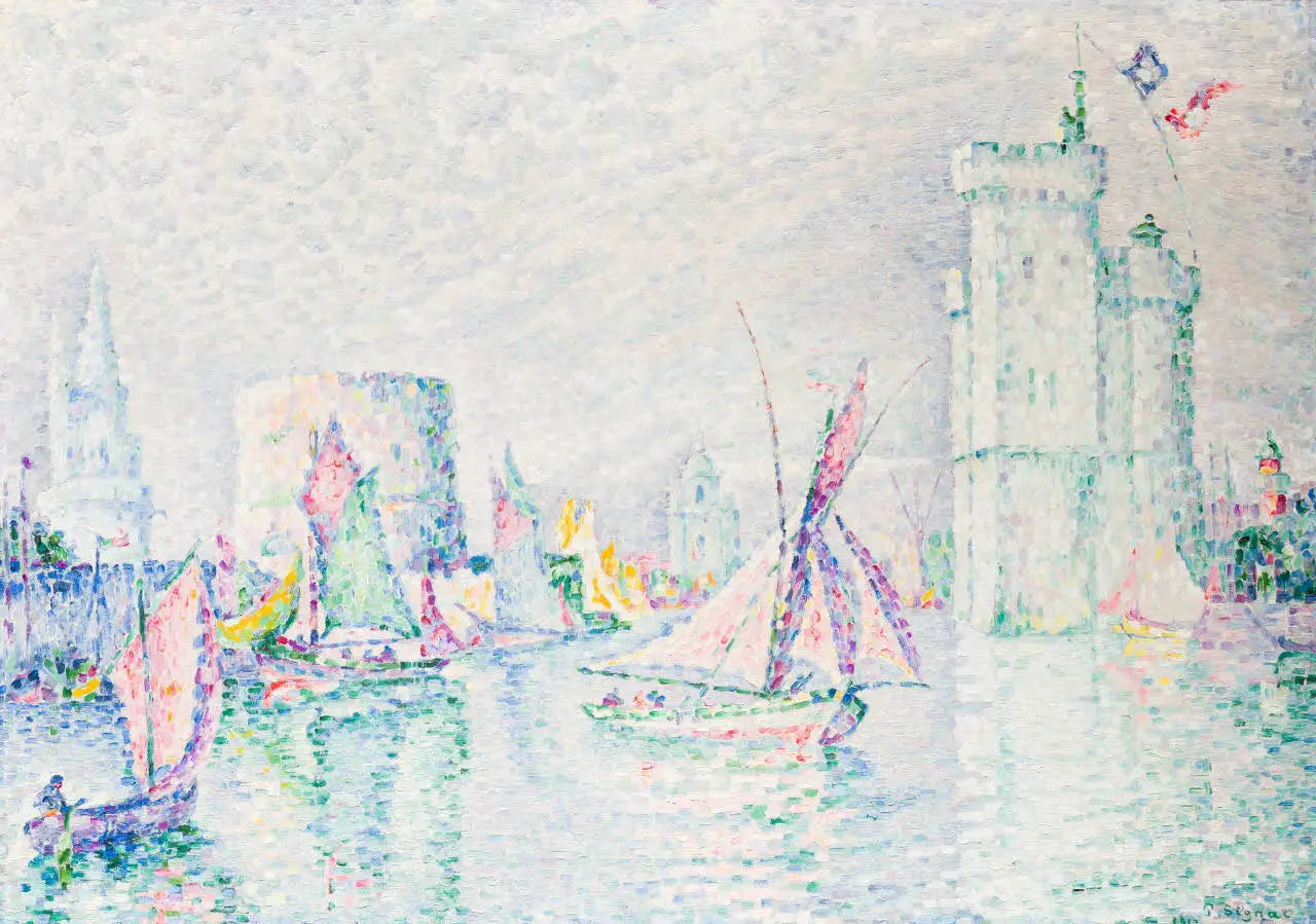 Reproduction du tableau « La Rochelle, sortie du port - Paul Signac » par Alpha Reproduction en peinture à l’huile