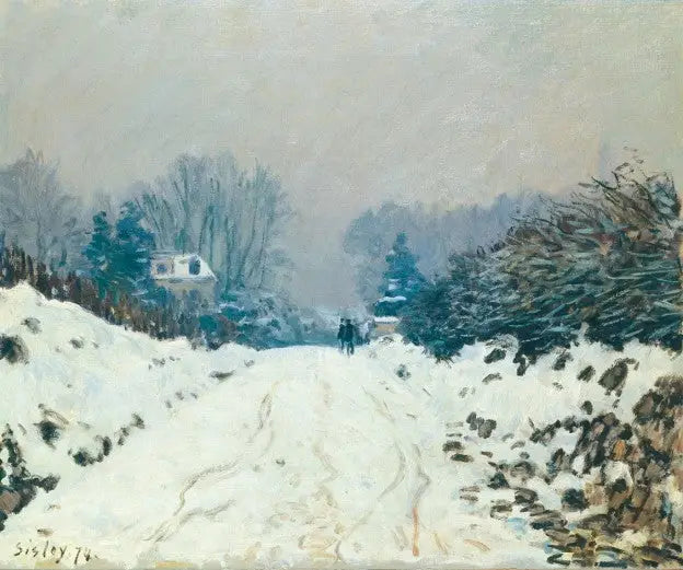 Zimní krajina v Louveciennes - Alfred Sisley