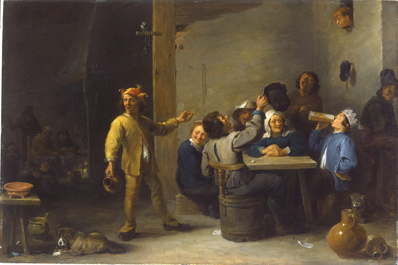 Farmáři oslavující dvanáctou noc - David Teniers mladší