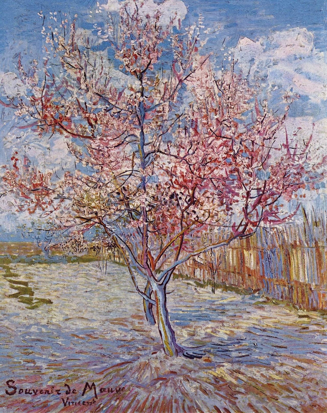 🌸 Kvetoucí broskvoň – Vincent van Gogh (1888)