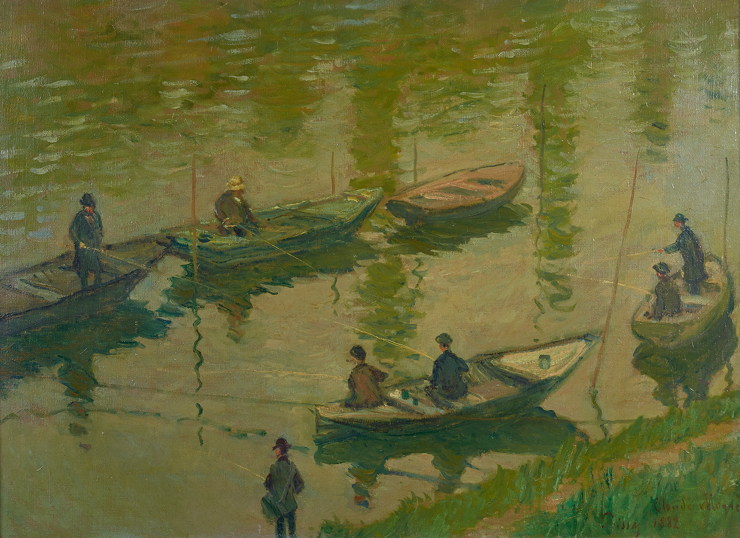 🎣 Rybáři na Seině v Poissy – Claude Monet (1882)