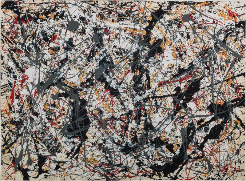 Peinture (Argent sur noir, blanc, jaune et rouge) - Jackson Pollock