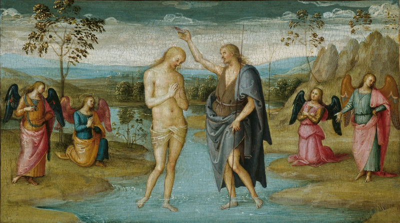 Křest Krista - Pietro Perugino