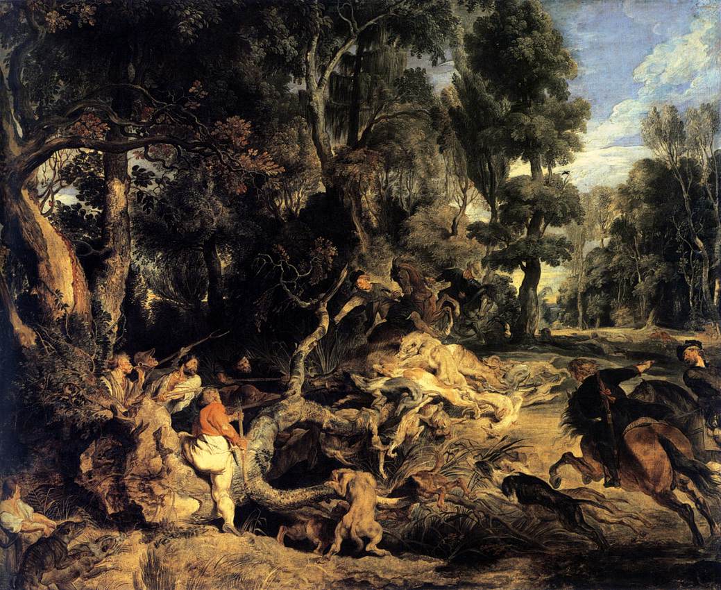 Paysage avec chasse au sanglier - Peter Paul Rubens