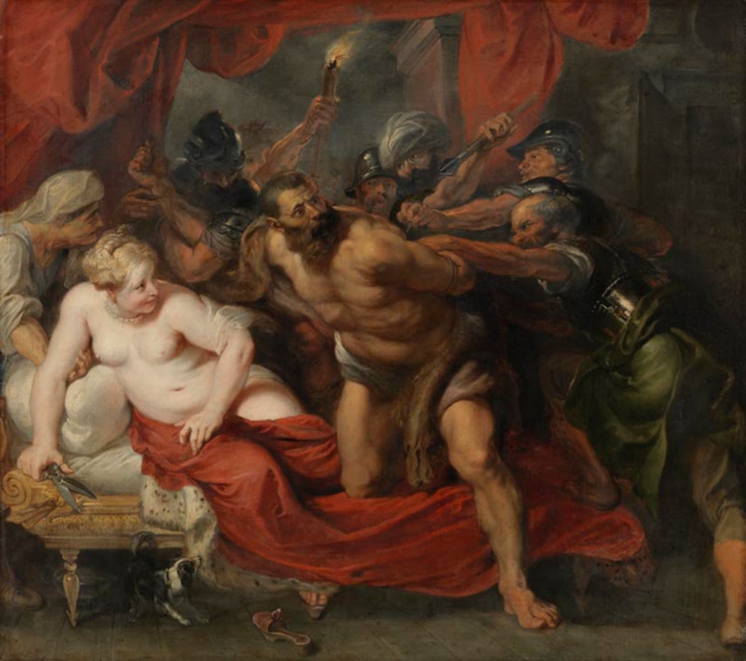 La capture de Samson (Juges 16:19-21), vers 1620 - Peter Paul Rubens