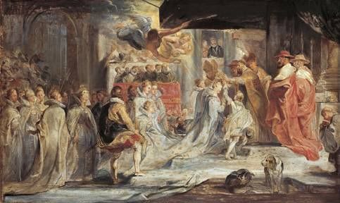 Couronnement de Marie de Médicis (esquisse) - Peter Paul Rubens