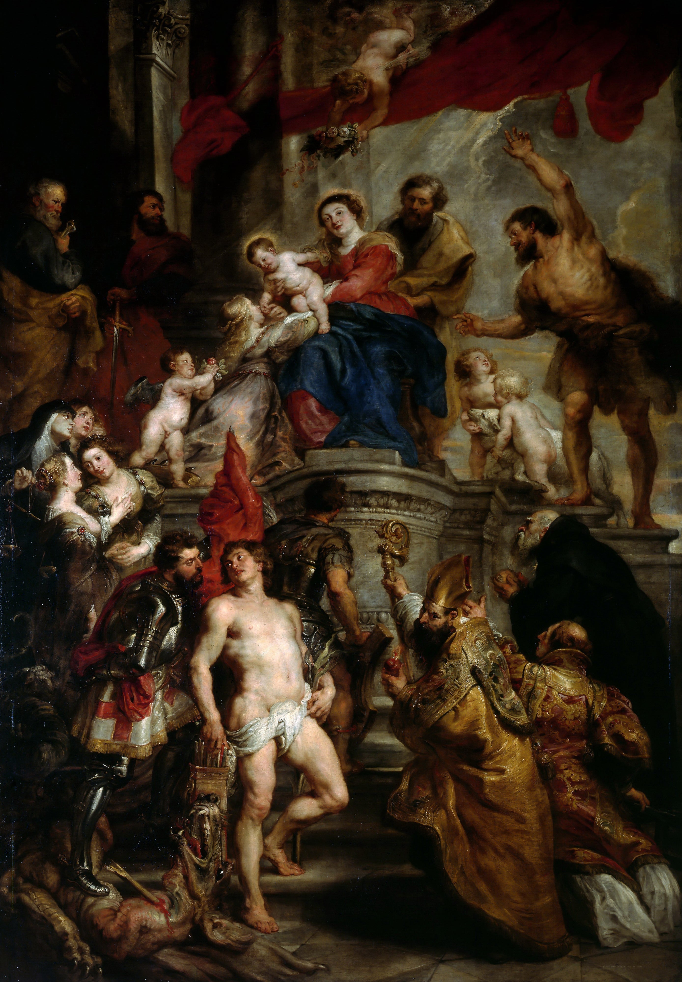 La Vierge et l'Enfant trônant avec les saints - Peter Paul Rubens