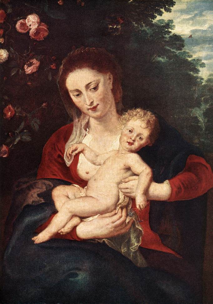 Vierge à l'Enfant à la pervenche - Peter Paul Rubens