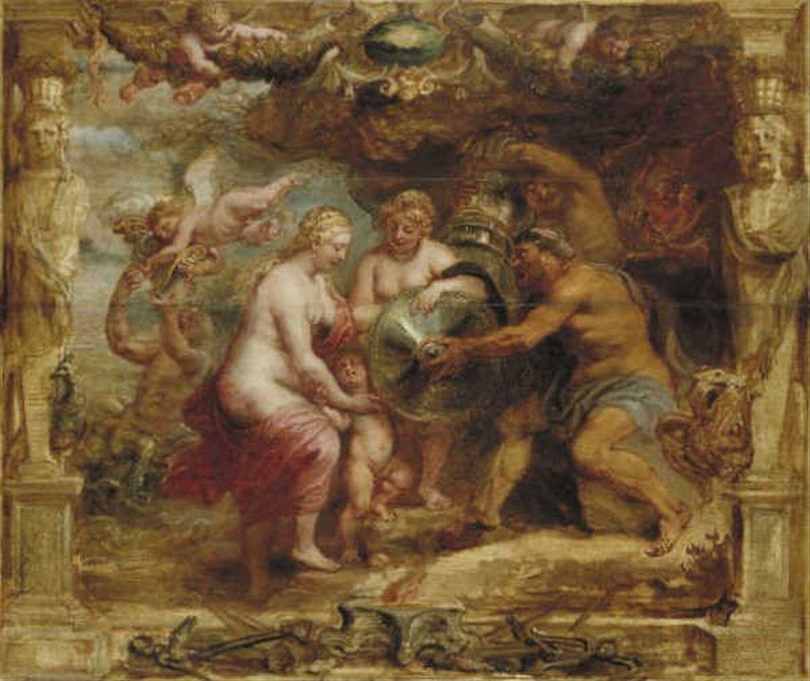 Thétis recevant les armes d'Achille de Vulcain - Peter Paul Rubens