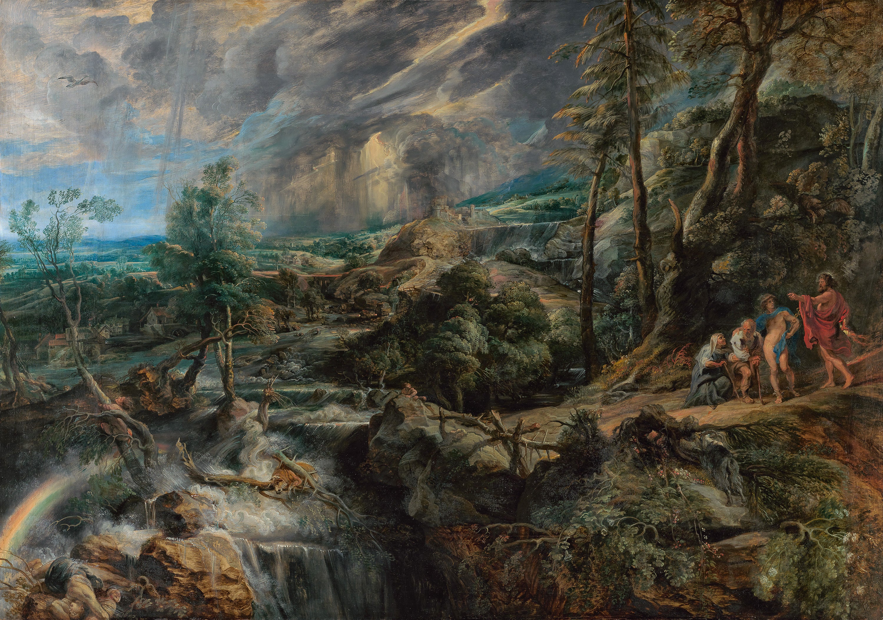 Paysage avec Philémon et Baucis - Peter Paul Rubens