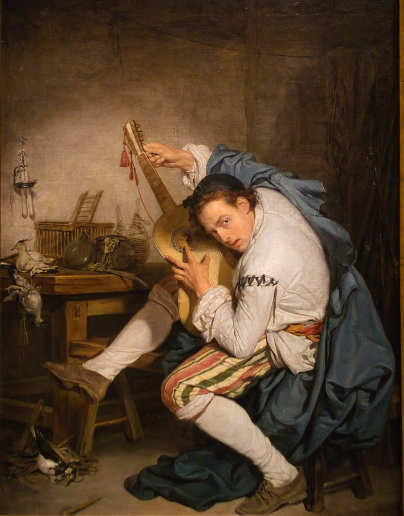Kytarista (L'Oiseleur). - Jean-Baptiste Greuze