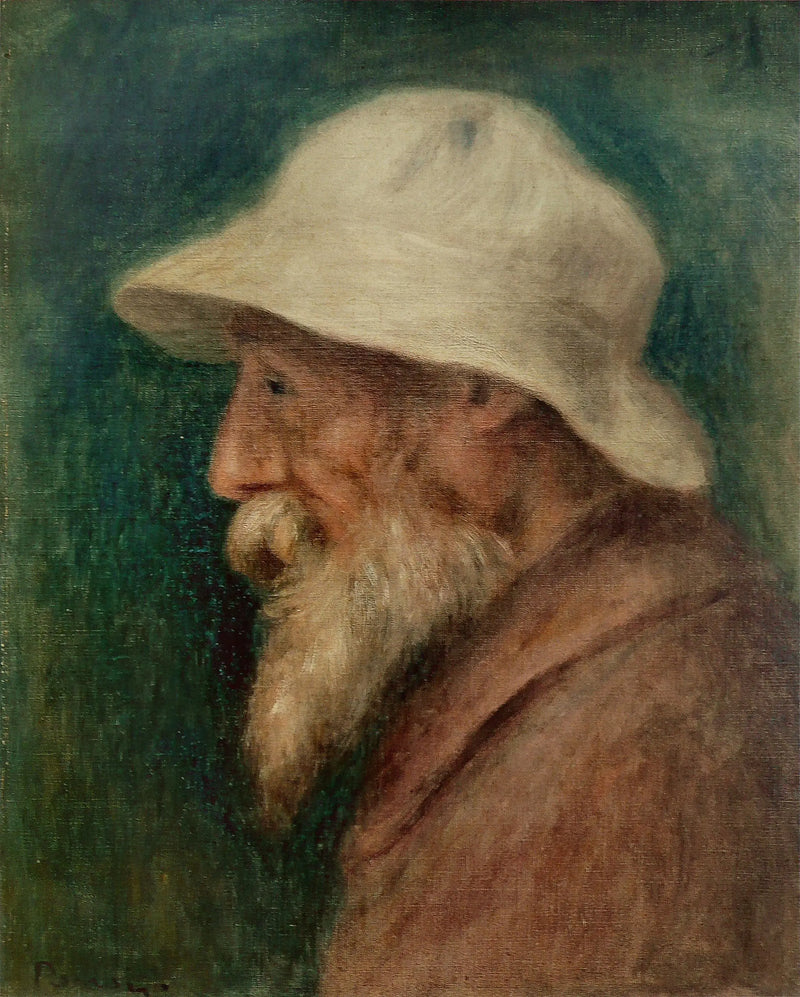 Autoportrét s bílým kloboukem - Pierre-Auguste Renoir