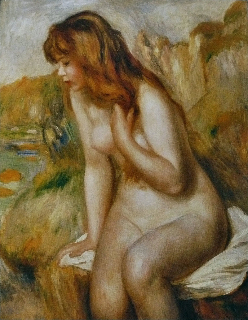 Sedící plavkyně na skále - Pierre-Auguste Renoir