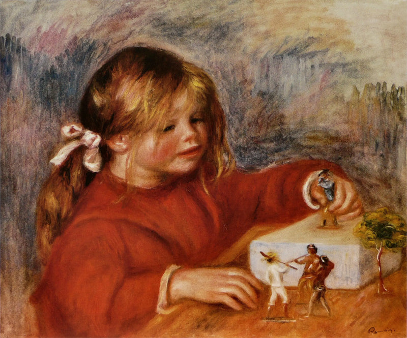 Claude Renoir hrající - Pierre-Auguste Renoir