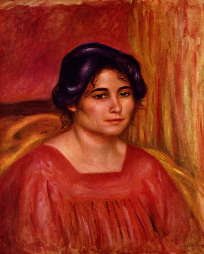 Gabrielle v červených šatech - Pierre-Auguste Renoir