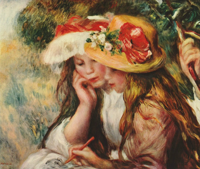 Mladé dívky kreslící - Pierre-Auguste Renoir