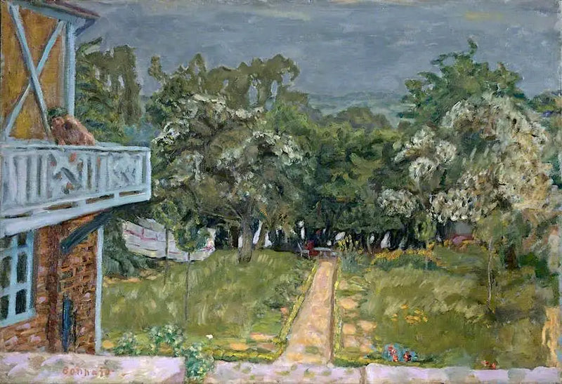 Modrý balkon - Pierre Bonnard
