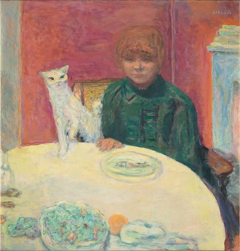 Reproduction du tableau « La Femme au chat - Pierre Bonnard » par Alpha Reproduction en peinture à l’huile