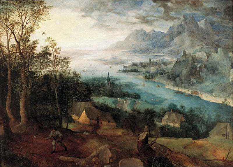 Fluvijní krajina s parabolem rozsévače - Pieter Brueghel st.