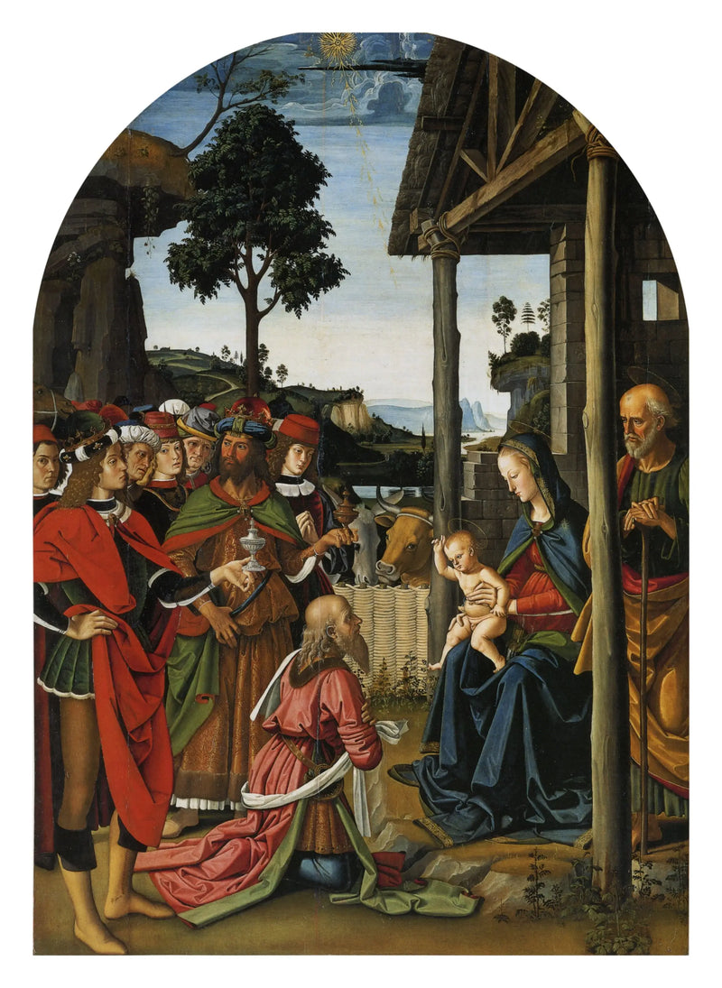 Uctívání tří králů - Pietro Perugino
