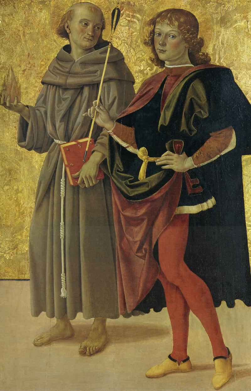 Sv. Sebastian a svatý františkán - Pietro Perugino