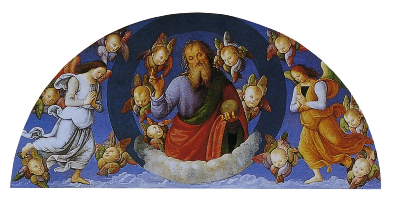 Bůh Otec žehnající mezi anděly - Pietro Perugino