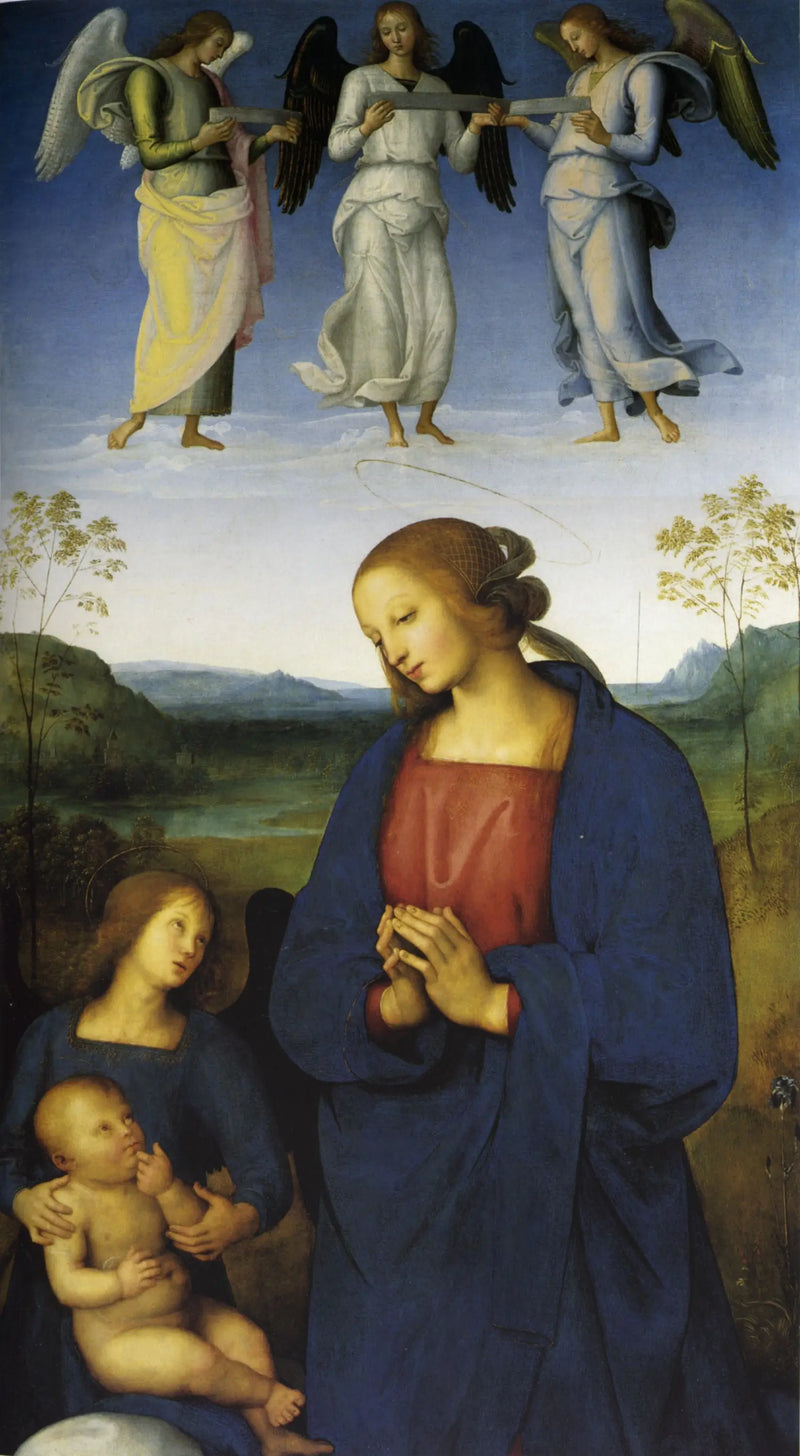 Panna Maria s dítětem a anděly - Pietro Perugino