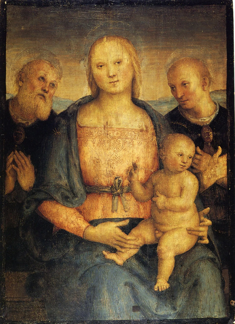 Panna Maria s dítětem mezi svatými Héraklem a Konstantinem - Pietro Perugino