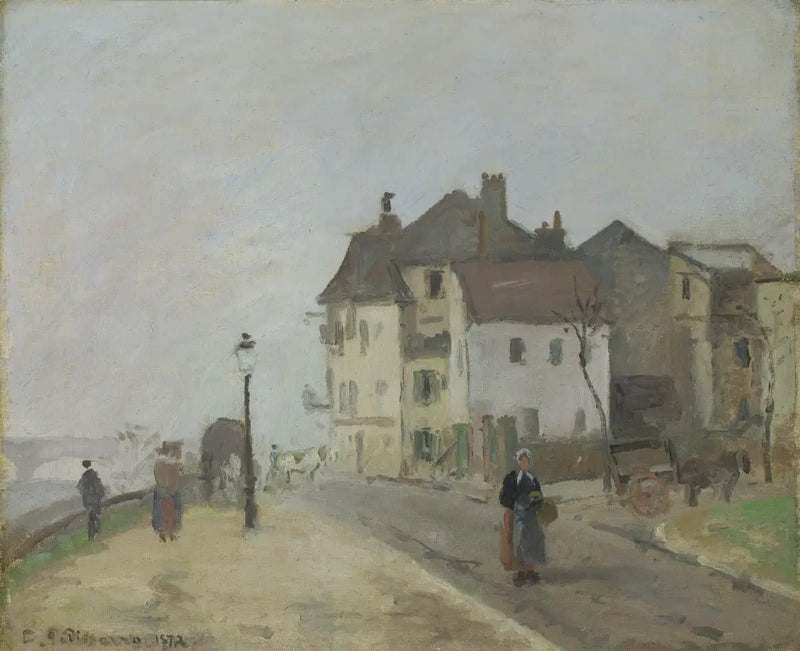 Quai du Pothuis v Pontoise - Camille Pissarro