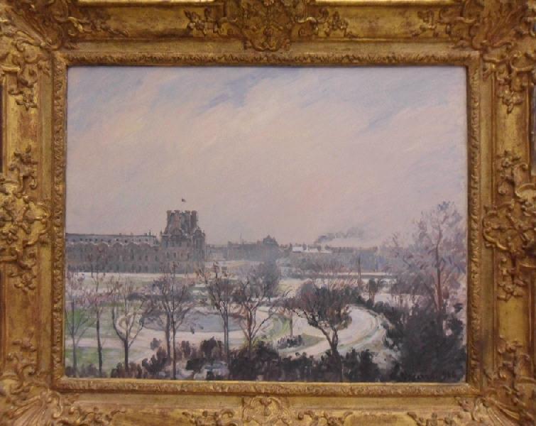 Reproduction du tableau « Le jardin des Tuileries, effet de neige - Camille Pissarro » par Alpha Reproduction en peinture à l’huile