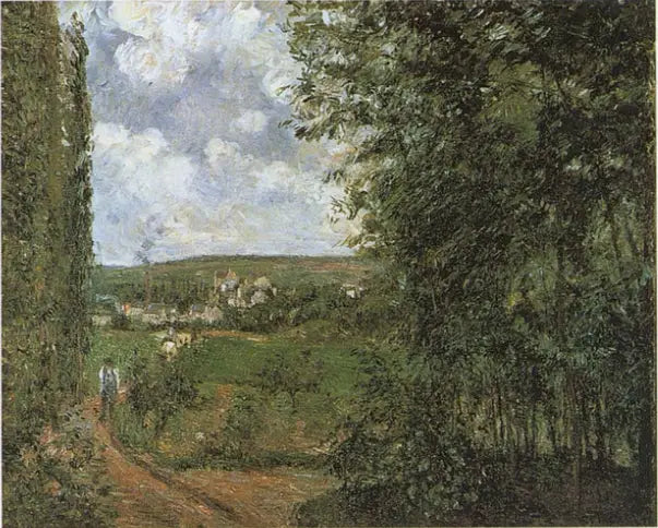 Pohled na pobřeží Gratte-Coqs, Pontoise - Camille Pissarro